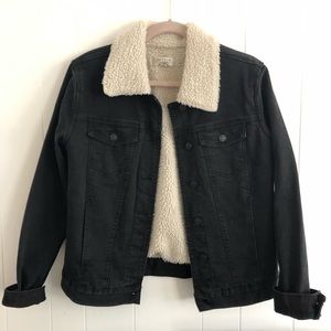 LIKE NEW Pacsun Denim Jacket with Fleece lining